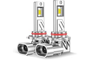 ZonCar HB4/9006 LED Bulb for HeadLight, 800% Super Bright, 6500K White Light 9006 Bulbs, Real 1:1 Halogen Size, 3MIN Plug and Play, 2 Pack