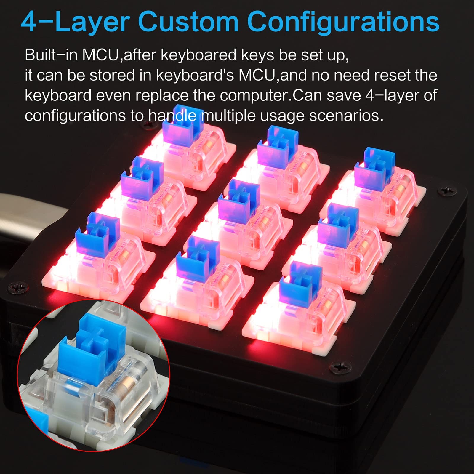 Mua Koolertron Mechanical Numpad Macro Keyboard, 9-Key Numeric Keypad ...