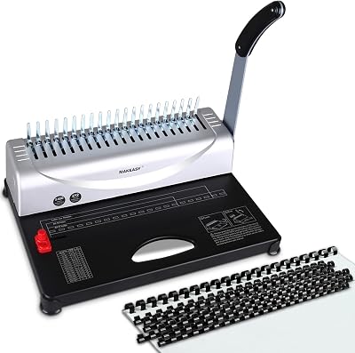 MAKEASY 21-Hole Binding Machine 450 Sheet A4/A5 with Starter Kit 100 PCs 3/8
