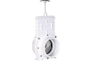 Valterra 6401 PVC Gate Valve, White, 4" Slip