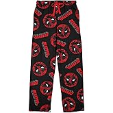 Bioworld Deadpool Repeat Name & Logo Men's Black Sleep Pajama Pants