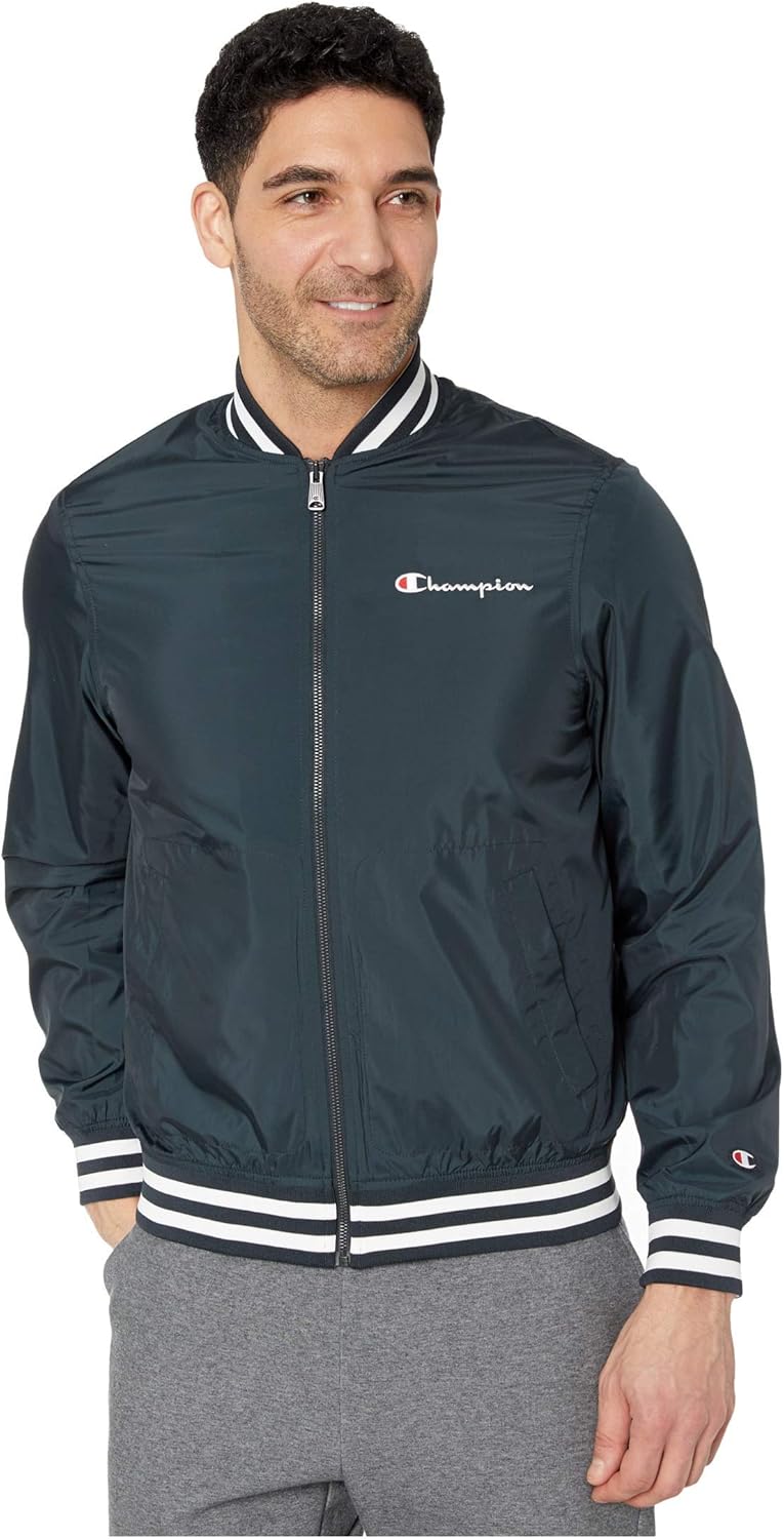 Champion LIFE Men's Satin Baseball Jacket: Clothing