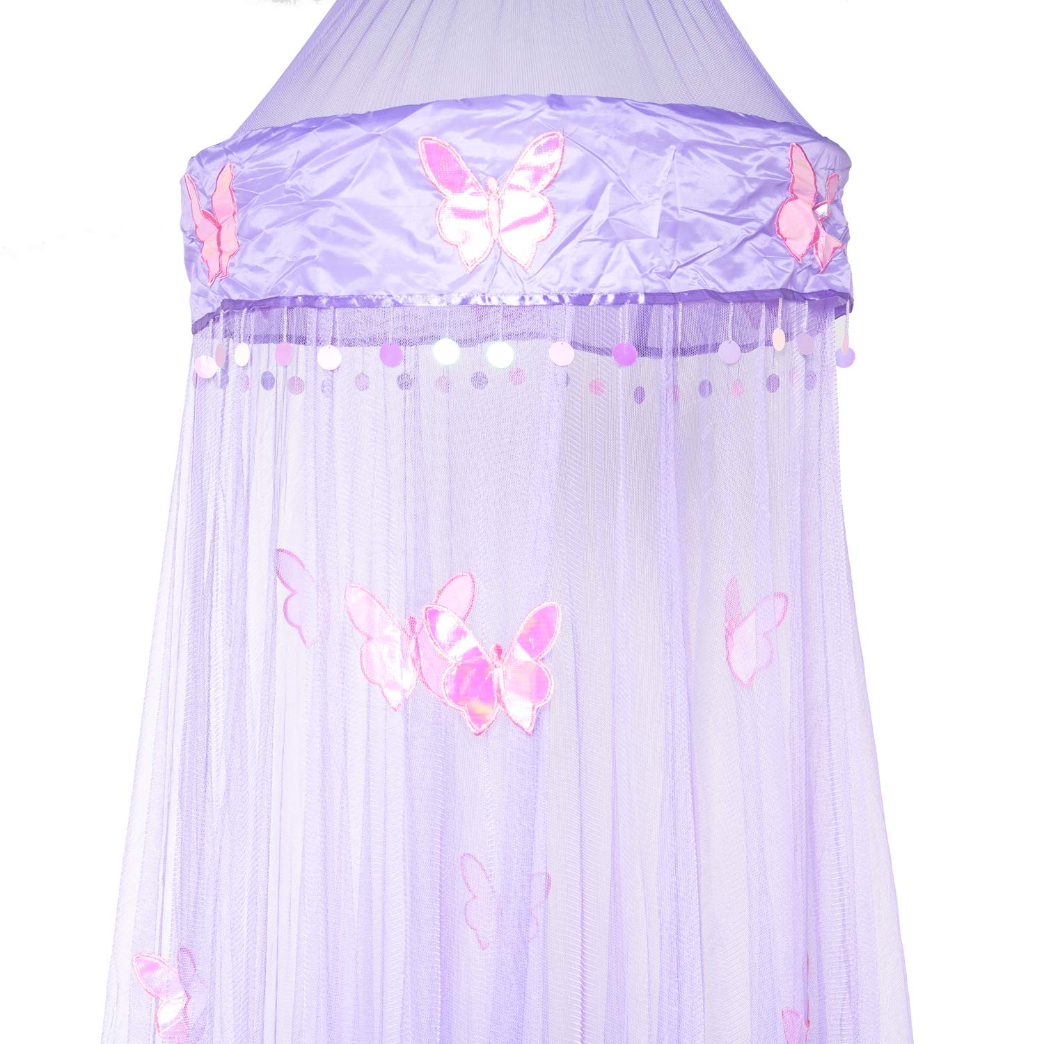 Octorose Butterfly Bed Canopy Mosquito NET Crib Twin Full Queen King (Purple)