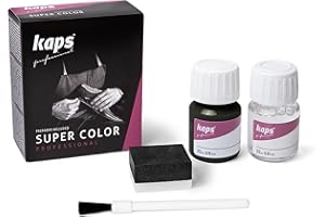Dye with Primer for Natural and Synthetic Leather Shoes, Kaps Super Color and Preparer, 70 Colors (147 - Grey Lava)