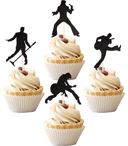Cakecery Elvis Presley Edible Cake Image Topper Personalized Birthday Cake Banner 1/4 Sheet
