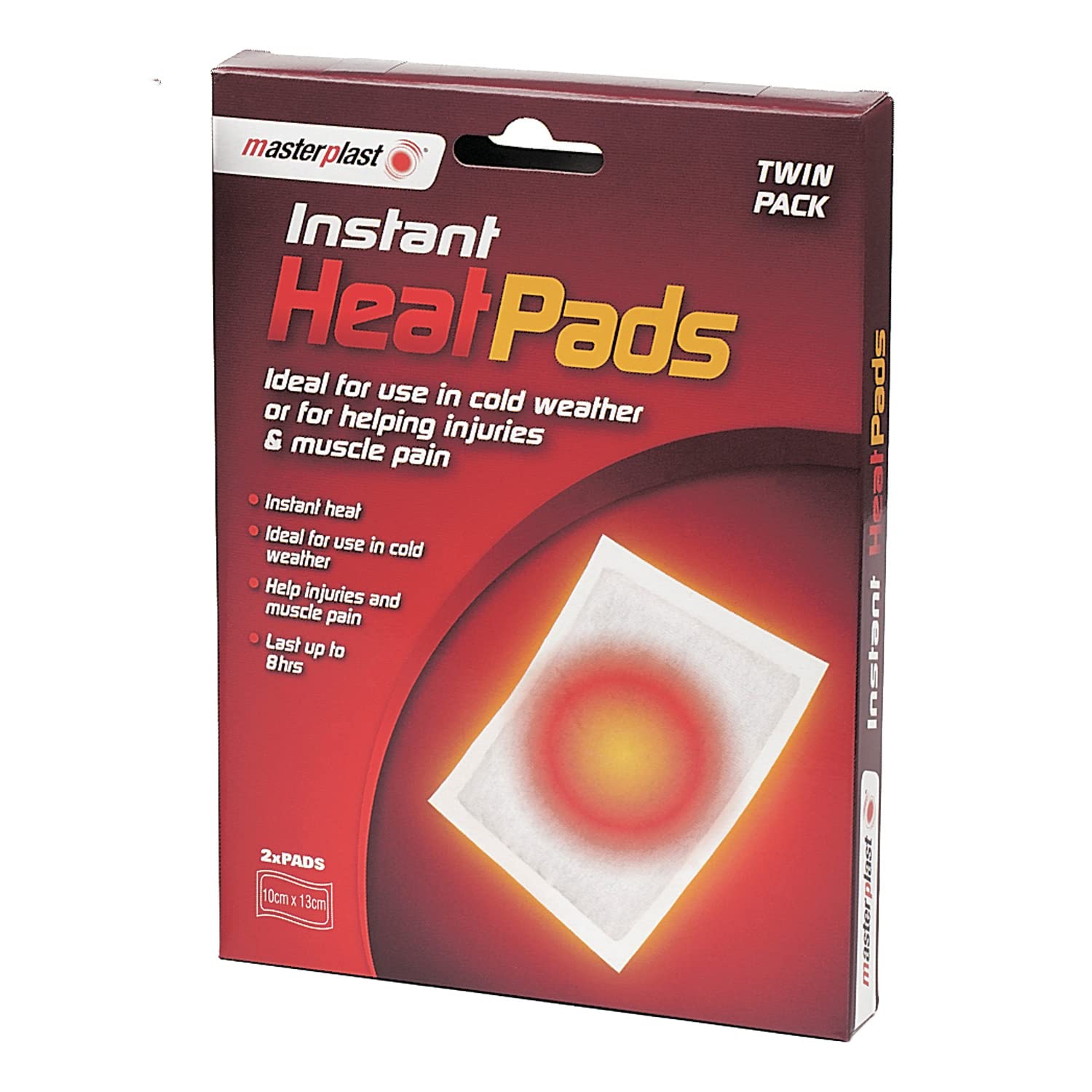 Masterplast Instant Heat Pads, Pack of 2, Heat Lasts Up to 8 Hours!