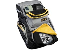 Gold BJJ Jiu Jitsu Backpack - Heavy Duty Gym Bag with Waterproof Gi Pocket