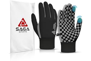 SAGA Sports Kids Winter Gloves - Thermal Touchscreen Water-Resistant Gloves for Kids, Perfect for Running, Cycling, Skiing & 