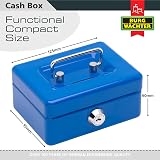 BURG-WÄCHTER 40100 5012 Blue Money Box Cabinet Safe with Key and Slot view 5