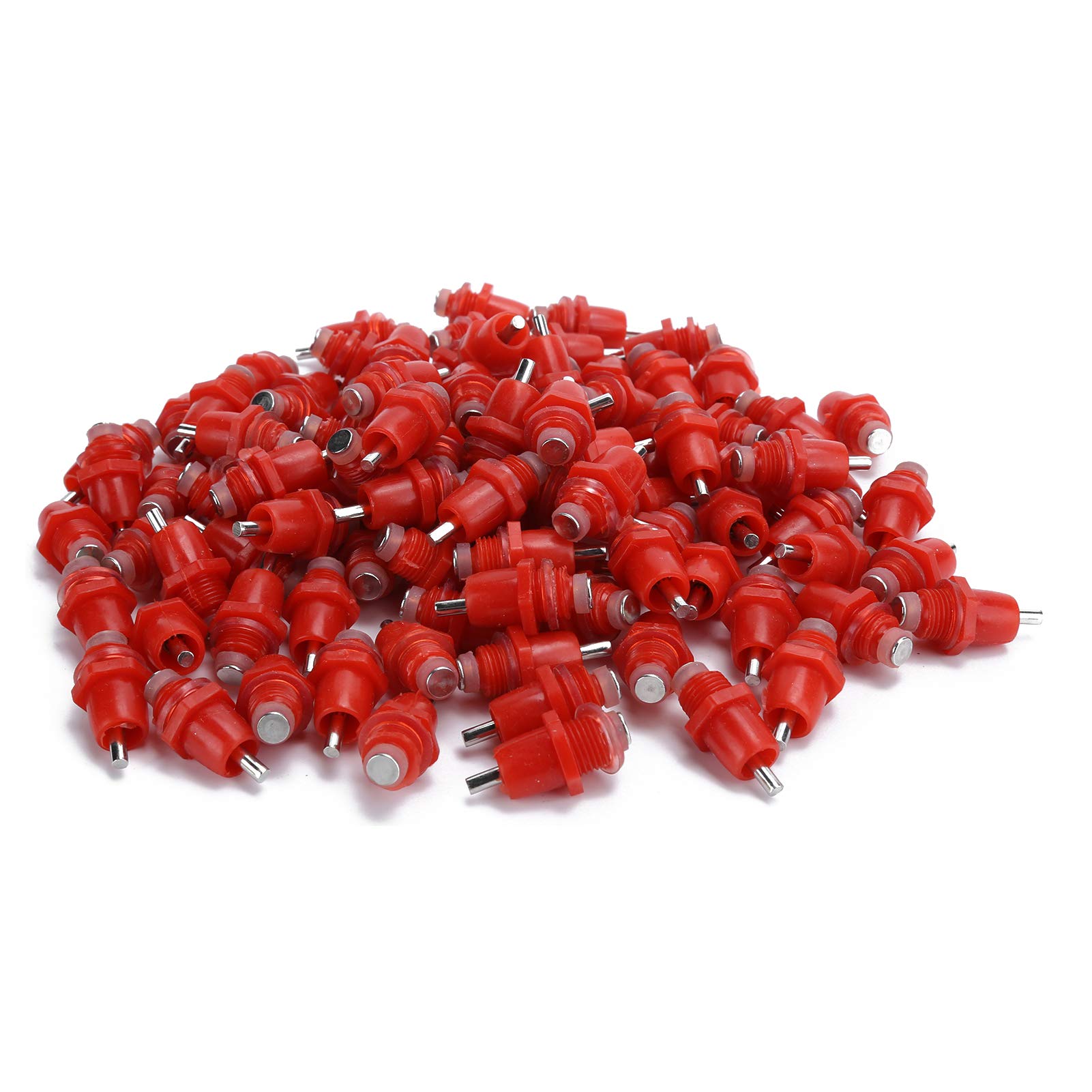 100Pcs Poultry Water Nipples Automatic Chicken Water Dispenser Feeders Poultry Waterer Drinker for Hen Quail Bird Farm Animal Supplies(Big Head)