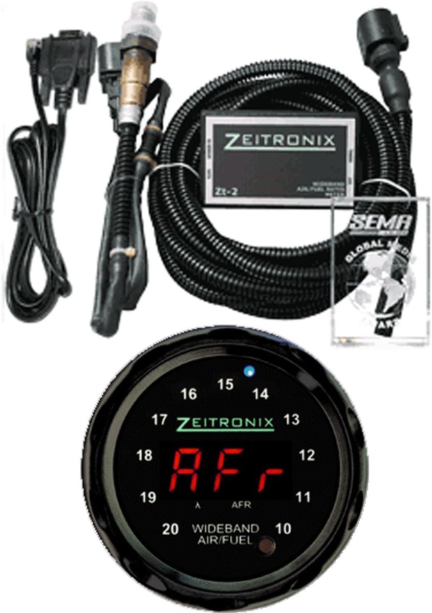 Zeitronix ZT-2 ZR-1 Red/Black Wideband AFR Lambda Gauge & Datalogging System Display Bundle