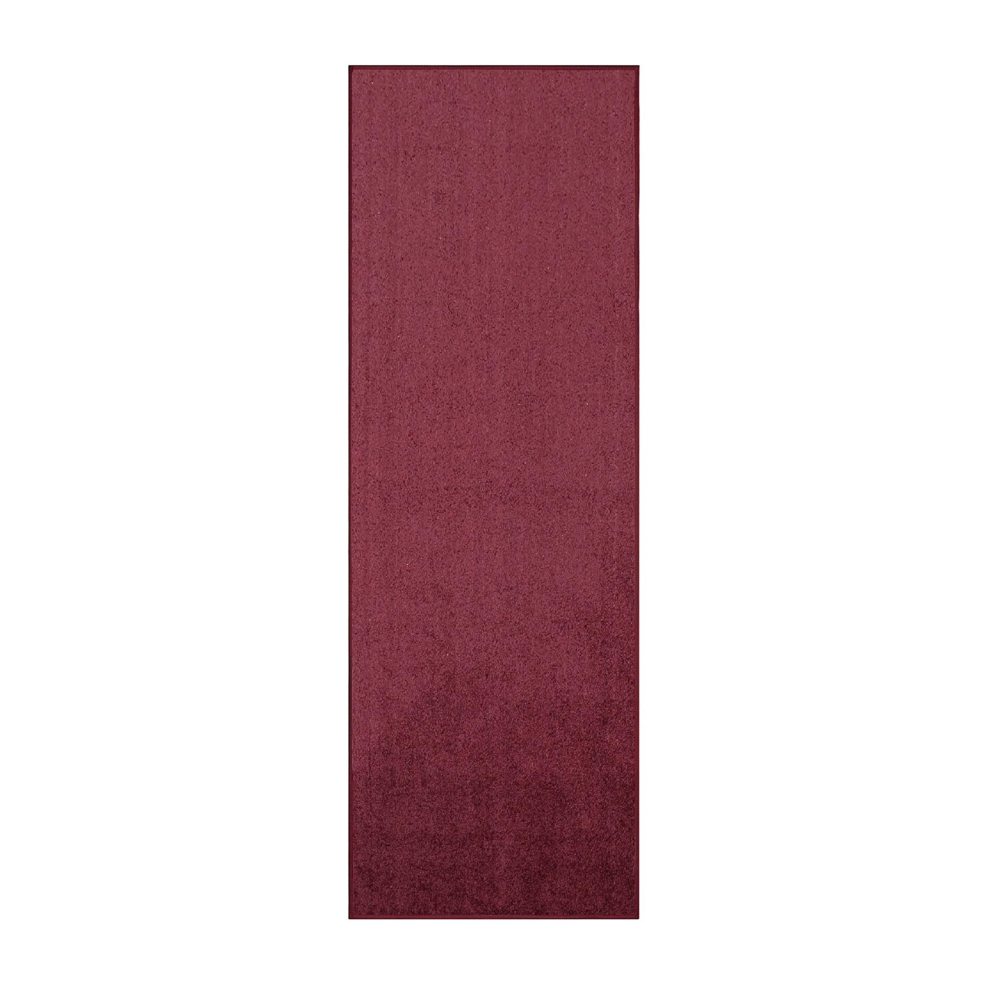 Bright House Solid Color Custom Size Runner Area Rugs Cranberry – 2’6” x 30′ Runner, Indoor, Perfect for Living Room, Bedroom, Dining Room, Entryway, Doorway, Pet & Kids Friendly Rug, Wedding