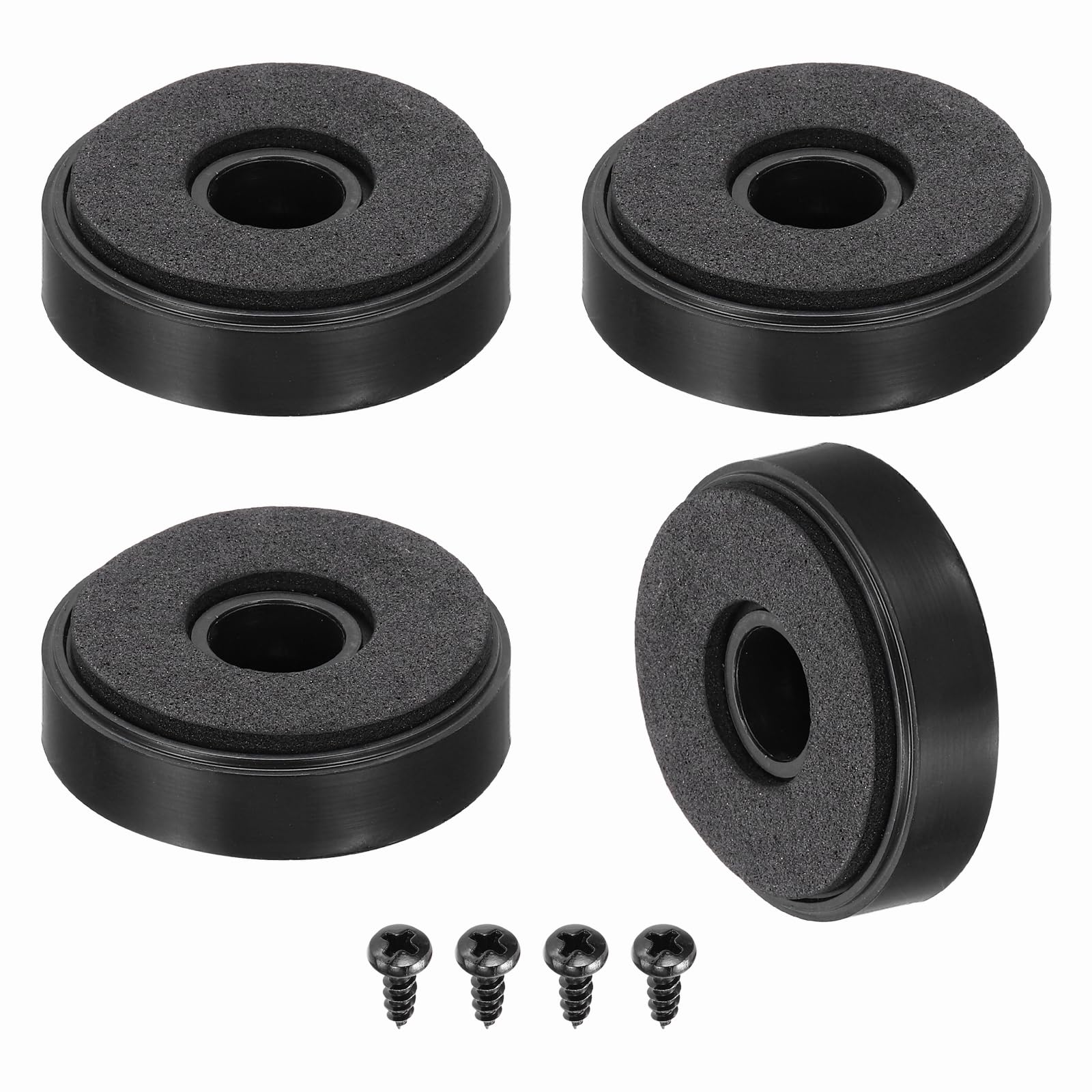 Photo 1 of MECCANIXITY 4 Pcs Speaker Isolation Feet,40mmx10mm Plastic Foam Shock Absorption Base Pad Anti Vibration Amplifier Stand Feet Mat for Audio CD HiFi Home Theater Sound System, Black