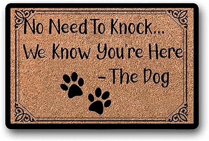 Alfombra Puerta,No Hay Necesidad De Golpear Sabemos Que Estás Aquí