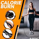 Amonax Ab Wheel Set with Push Up Handles and Skipping Rope view 5