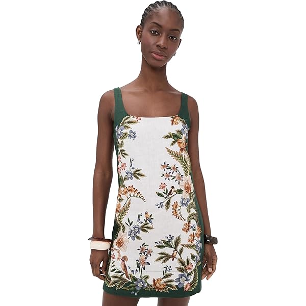 white christmas dresses Forest Soul Short Sleeve Midi Dress – FARM Rio main image 1