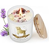 Aries Gifts for Women,Zodiac Scented Candles with Crystals and Healing Stones,Aries Gifts for Birthday,Graduation,Retirement,Meditation Yoga.Best Gift for Her,Mom,Sister,Teacher,Friends