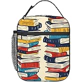 VANZEV Insulated Lunch Box for Women Men, Book Theme Lunch Box Reusable Portable Lunch Bag Cooler Tote Waterproof Lunch Container for Office Picnic Work Travel Hiking