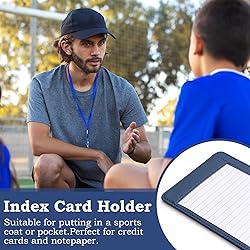 Leather Index Card Holder Blue 3 x 5 PU Index Card