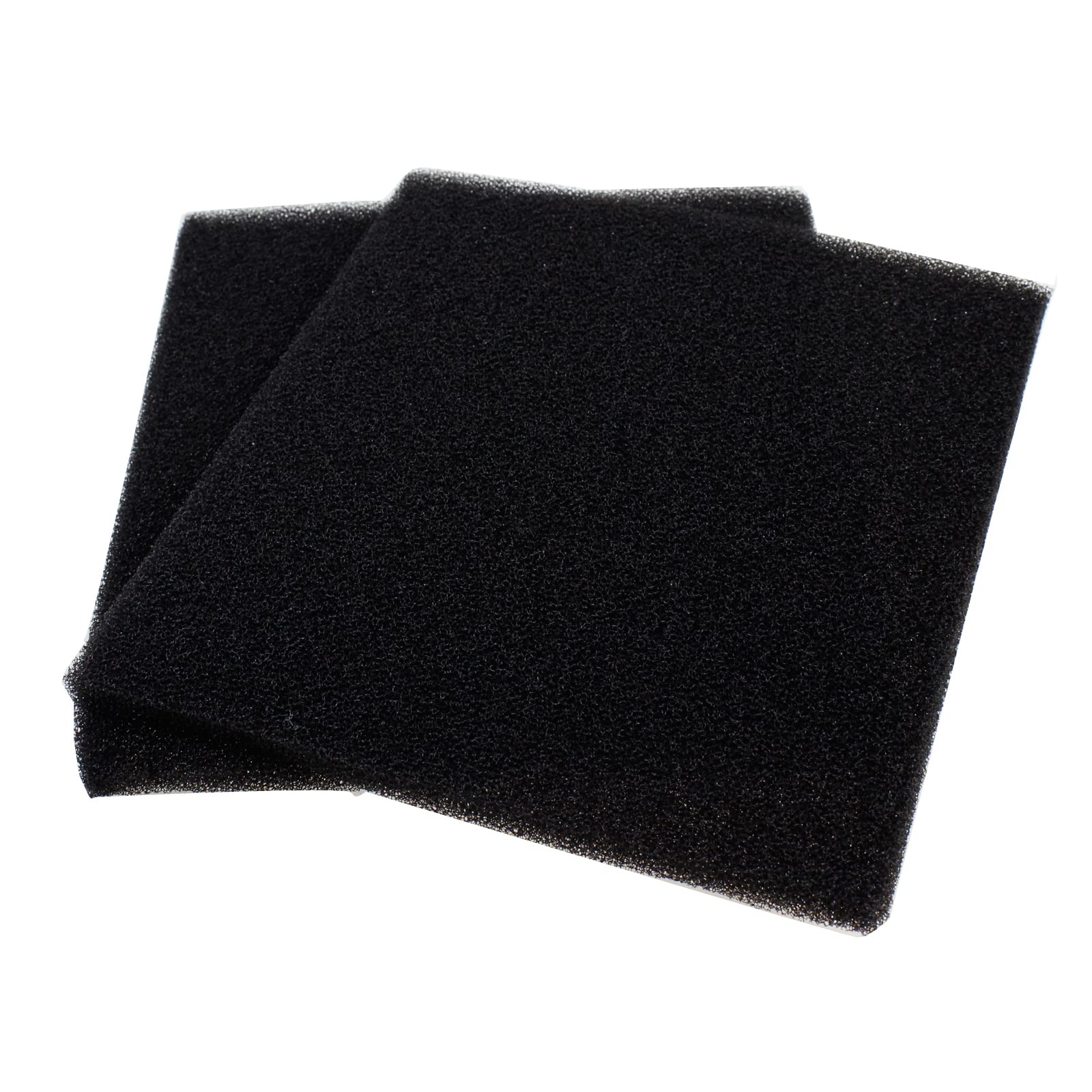 Photo 1 of AQUANEAT 2 Pack Aquarium Bio Sponge Filter Media Pad Cut-to-Size Open Cell Foam Sheet for Fish Tank Sump (9" x 9" x 0.5") Black