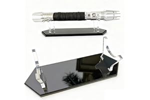 WANLIAN WAN LIAN Light Saber Stand Stylish Geometric Acrylic Light Saber Stand - Crystal-clear laser-cut frame, minimalist desktop display, perfect for collectors (compatible with universal grips) Black 1 pack