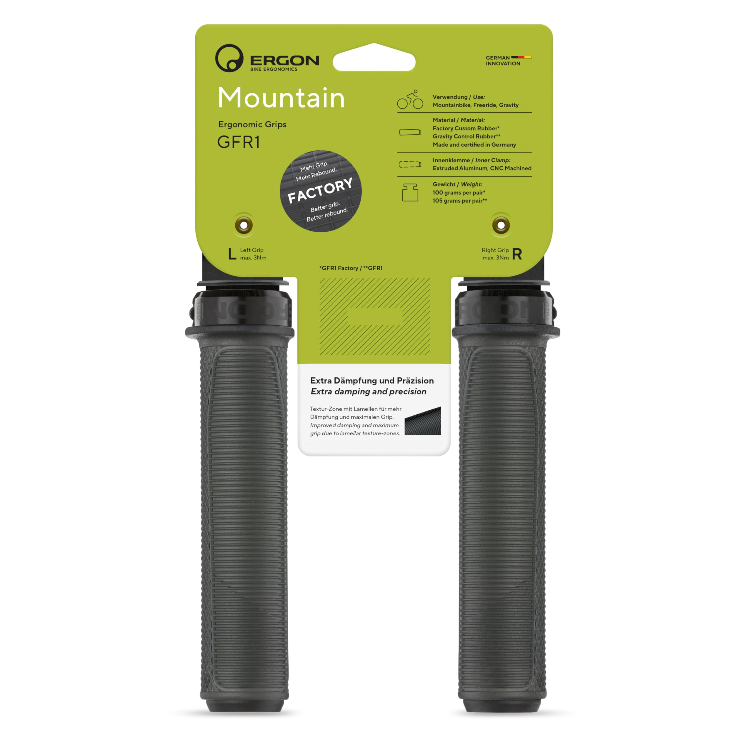 Ergon GFR1 Grips, Frozen Stealth, One Size