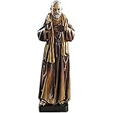Avalon Gallery Catholic Saints Figurine - Toscana Collection Religious Statue, 8" H, Saint Pio