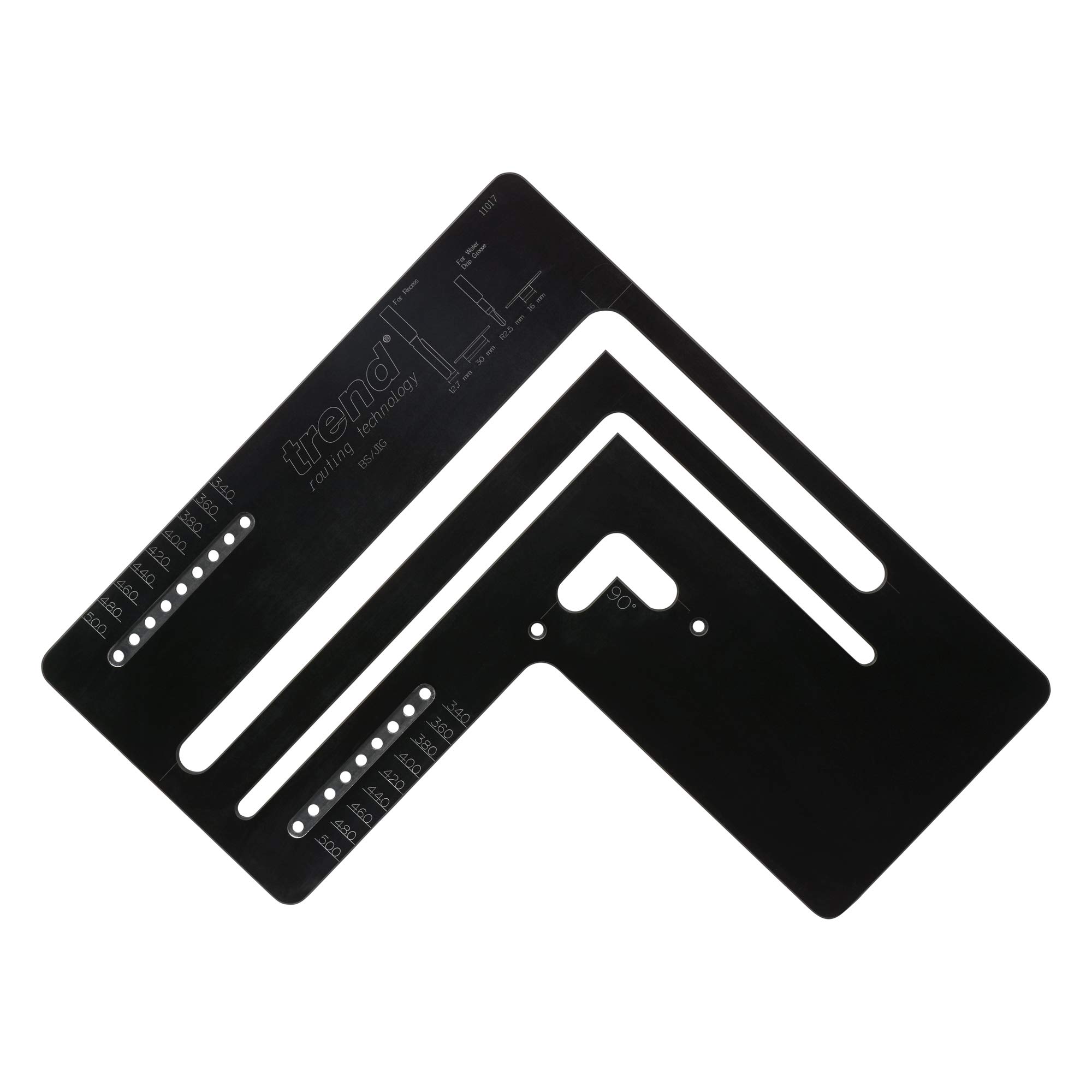 Trend Belfast Sink Jig for Routing Belfast & Butler Sinks, Router Jig with Various Sink Width Presets & Drip Channel Groove Guide, BS/JIG