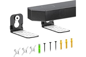 NOTIELA Soundbar Wall Mount for Samsung Soundbar Mount HW-T400 HW-T430 HW-T510 HW-T530 HW-S40T HW-T60M HW-S60T HW-Q60T and More Mounting Bracket for Samsung Sound Bar Mounts Under TV with Hardware Kits