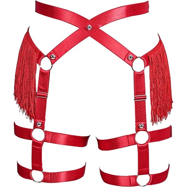 Amazon.com: Women's Body Harness Leg Garter Belt Hip Belt Plus Size Tassel  Thigh Punk Gothic Carnival Halloween Dance Garter Belt (Orange Yellow) :  Clothing, Shoes & Jewelry