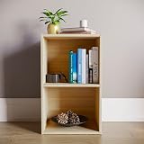 Vida Designs Oxford 2 Tier Cube Bookcase Oak Wood Shelving Unit view 6