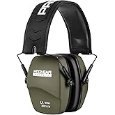 PROHEAR 016 Ear Protection Safety Earmuffs for Shooting, NRR 26dB Noise Reduction Slim Passive Hearing Protector with LowProf