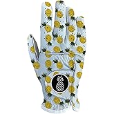 Mermaid Gear Pineapple Funny Golf Glove – Men's Premium Japanese Synthetic Leather with Cabretta Leather Palms Durable Weather Grip LH RH Sizes Perfect Golfer Gift