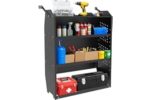 HOBUSKA Cargo Van Shelving Storage System, 32" W x 45" H x 13" D Van Shelving Fit for Ford Transit, Chevy Express, GM, NV, Promaster, Sprinter and Metris