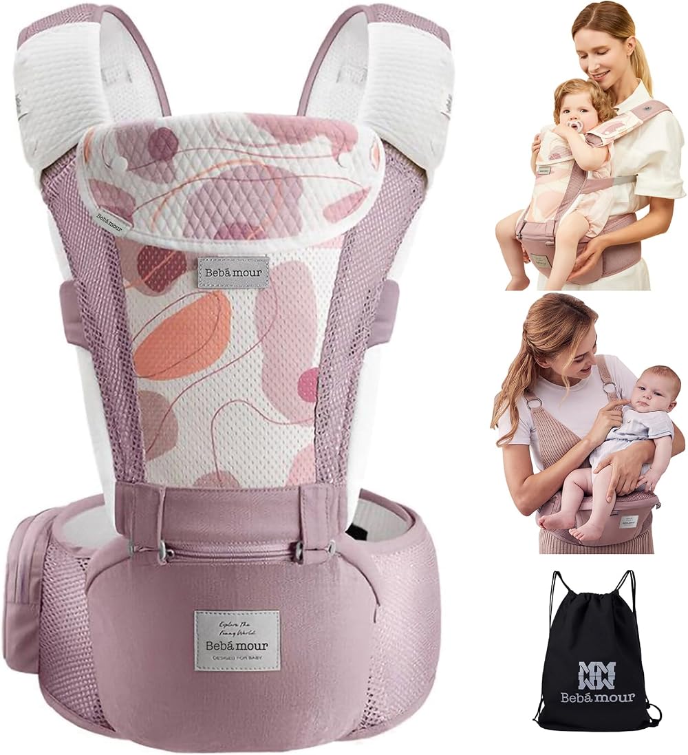 bebear Bebamour Baby Carrier 0–36 Months Ergonomic Hip Seat Pink