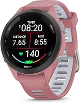 Garmin Forerunner 265S with Music 42mm AMOLED GPS Running Watch Pink view 2