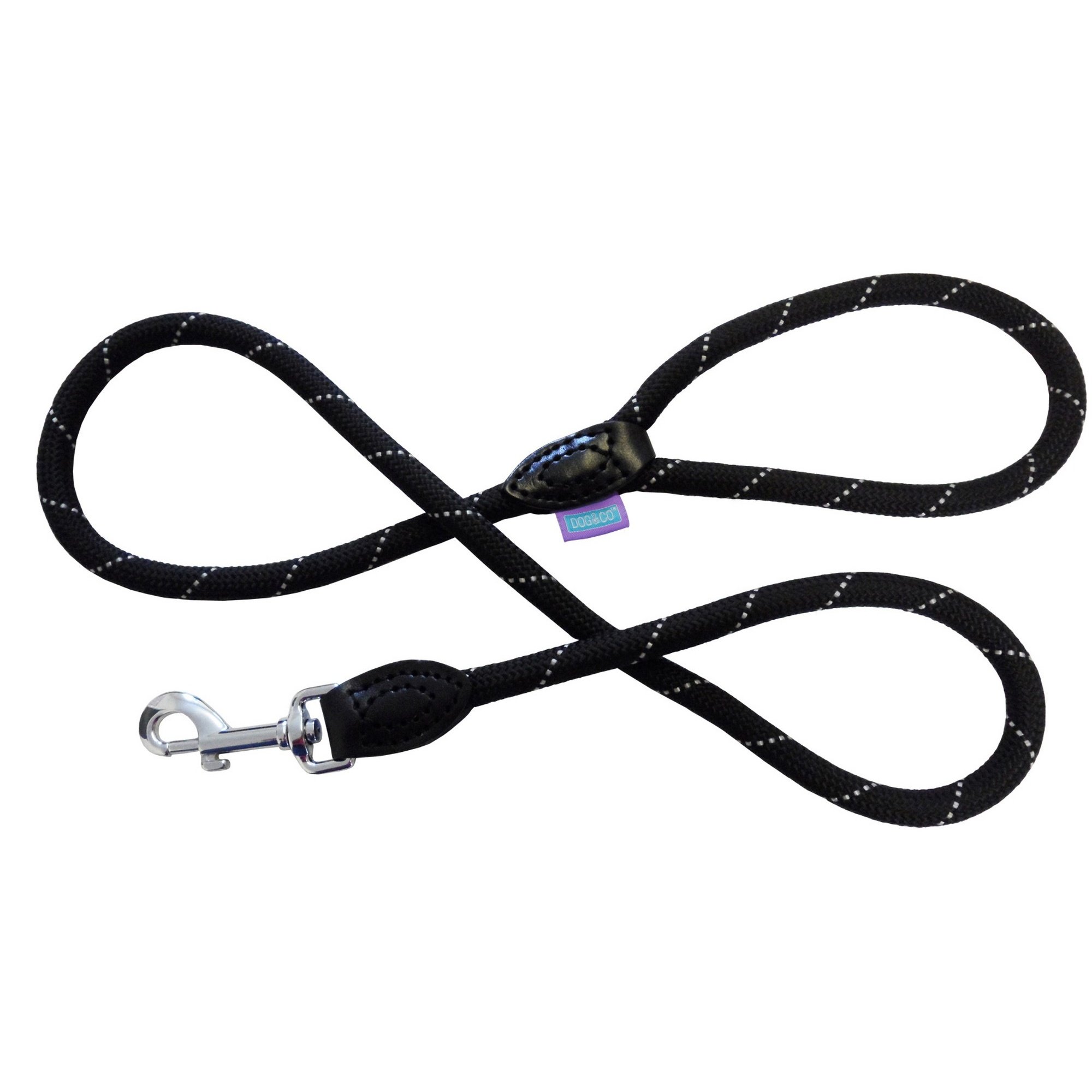 Dog & Co Mountain Rope Trigger Dog Lead, 1.2 x 120 cm, Black