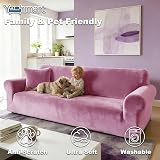 Yeahmart Thick Velvet Sofa Cover 4 Seater Premium Stretch XL Purple view 2