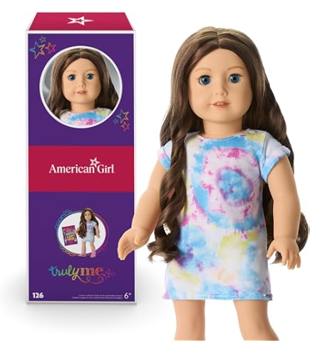 American Girl Truly Me #122 Bambola 45,7 Cm | Occhi Castani, Capelli Castano Scuro, Pelle Marrone Chiaro | Vestita Con Giacca AG E Accessori