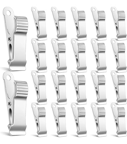 uxcell 20pcs Stainless Steel Spring U Clip Silver Tone 21.4mm x