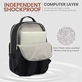 LOVEVOOK Laptop Backpack Women 15.6 inch USB Port Padded 10 Pockets Black view 6
