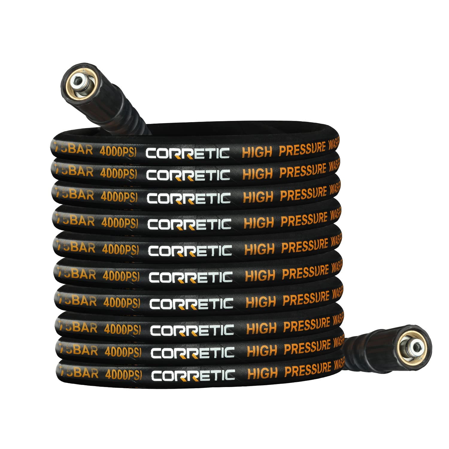 Pressure Washer Hose 30 ft (9 m) Jet Wash 4000 PSI Kink-Resistant Extension Hose High Pressure Hose Extension Hose Standard M22 mm 14 Internal Thread