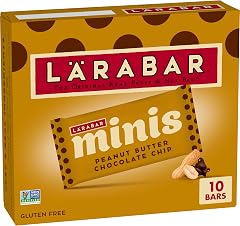 Larabar Minis Peanut Butter Chocolate Chip Fruit & Nut Bars, 10 ct, 7.8 oz | Gluten-Free, Vegan, Dairy Free, Non-GMO Project 