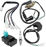 Hoypeyfiy 5 Wiring Loom Kill Switch Coil CDI Spark Plug Kit 110 125 140cc view 1
