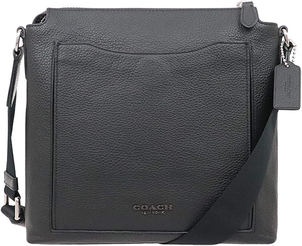 Amazon コーチ Coach バッグ ショルダーバッグ F ブラック ベケット ペブルド レザー ポケット クロスボディー メンズ レディース アウトレット品 ブランド 並行輸入品 ショルダーバッグ