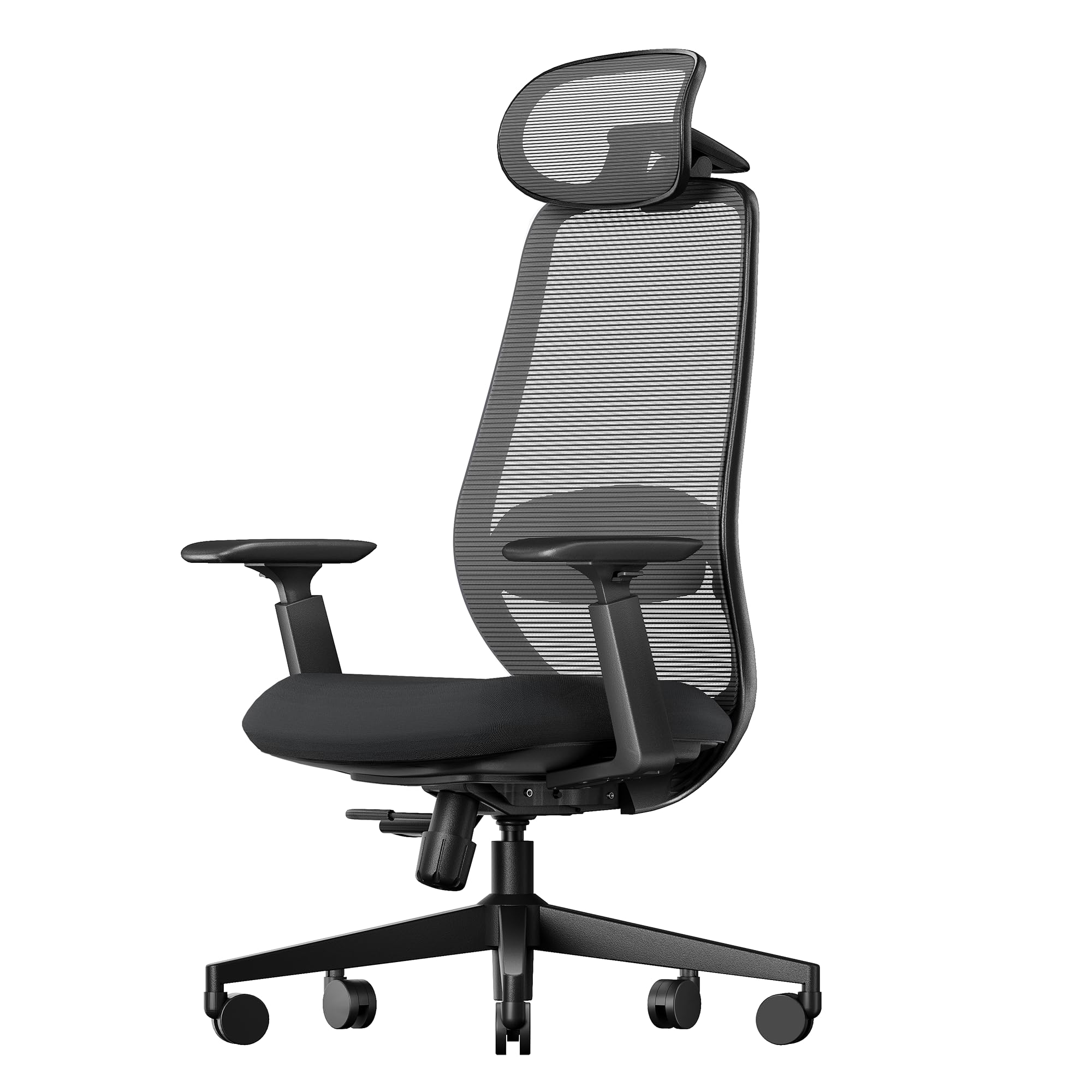 ProtoArc Silla de Oficina Ergonómica – EC200 Silla de Computadora de Malla con Respaldo Alto con Soporte Lumbar, Reposacabezas Ajustable 3D y Asiento Deslizante para Más de 8 Horas de Comodidad, Sillas de Escritorio de Oficina en Casa Grandes y Altas - Ne