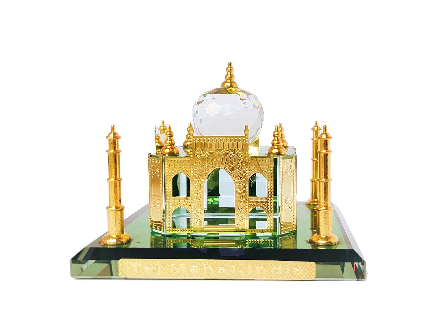 Buy DigaNT Crystal Taj Mahal Showpiece with Golden