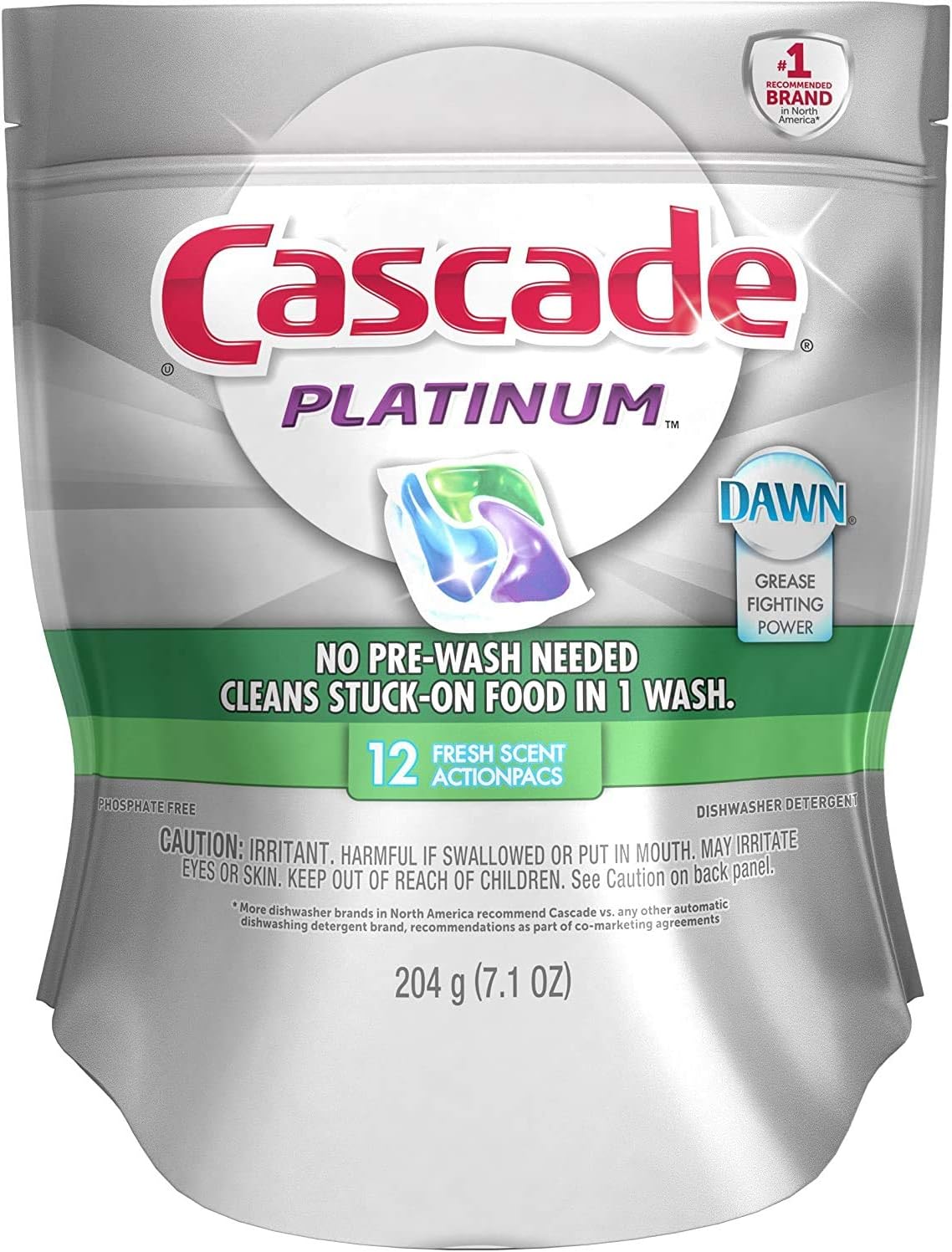 Cascade Platinum Actionpacs Fresh Scent Dishwasher