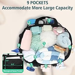 F-color Mesh Shower Caddy Portable, 8.3" Deeper