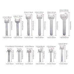 YnGia 12PCS Single Open Ended Wrench Set Silver